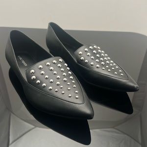 Marc Fisher size 11 mark black leather flats